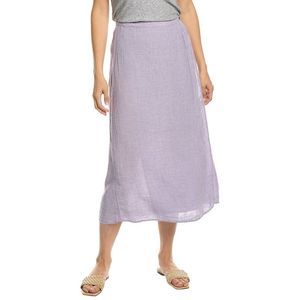 Lavender Gingham Midi Skirt